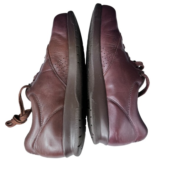 SAS High Street-Y Sneaker Lace Up Perforated Leather Low‎ Top Brown Size 7 - Picture 9 of 11
